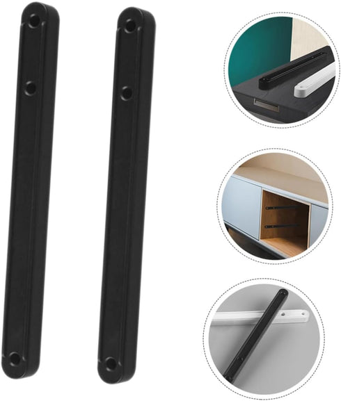 2pcs TEHAUX Track Guide Smooth Sliding Drawer Slide for Cabinets Bedside Tables and Wardrobes Side Mount Design