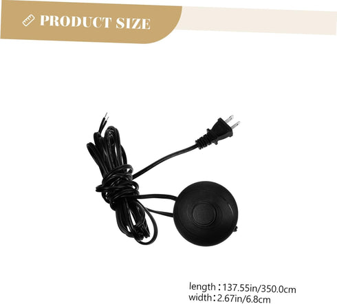 Angoily 11ft Foot Switch Power Cord for Table and Floor Lamps Inline On/Off Pedal Switch Compatible US Plug Lighting