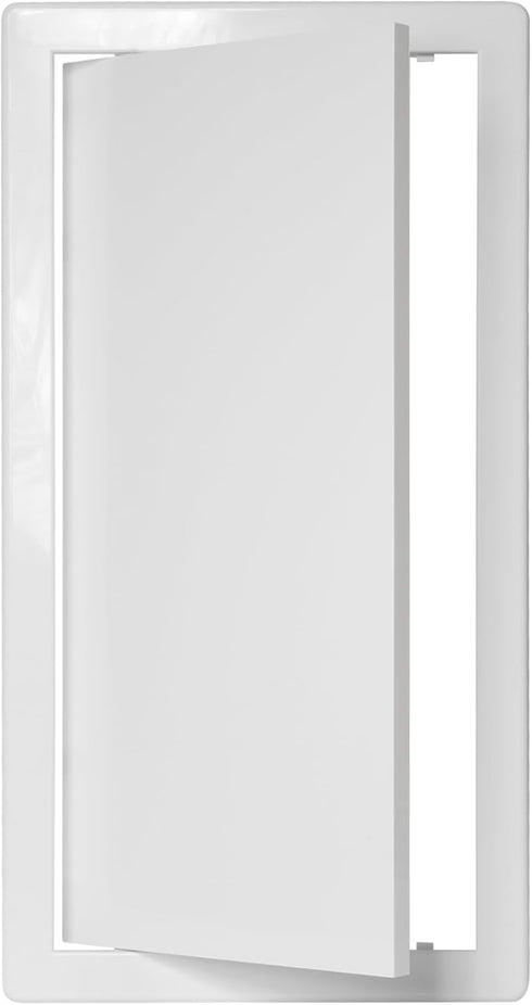 8 Inch x 16 Inch White Plastic Access Panel, Service Shaft Door for Plumbing and Electricity Access