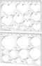 2 Pcs 15 in 1 Acrylic Router Templates for Woodworking Heart Inlay