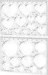 2 Pcs 15 in 1 Acrylic Router Templates for Woodworking Heart Inlay