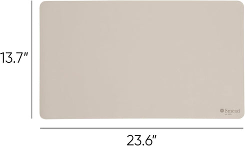 Smead Desk Pad, Vegan Leather Desk Mat with Non-Slip Faux Suede Backing, Perfect Organizer for Office Decor, 23.6” x