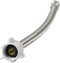 CNCT1274 No Lead Stainless Steel Braided Tank Supply Line with 3/8'' Compression Fitting and 44020 BC Plastic Nut, 12