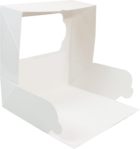 5-Count (14 10 5 Inches, Global Sugar Art Extra Deep Quarter Sheet Cake Box with Window, Sturdy, AutoPopup x x White)