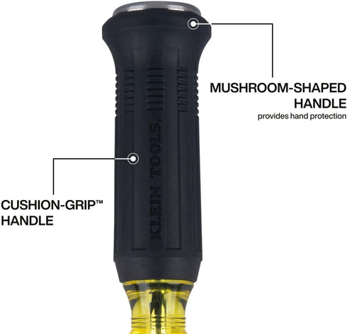 6007DD 5/16-Inch 7-Inch Klein Tools Keystone Demolition Screwdriver, Blade, Steel Tip-to-Cap Construction Demo