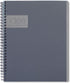 Oxford Idea Collective Professional Notebook, 9 1/2 x 6 5/8, Double Wire-O, 80 Sheets, Ruled, Gray (57013IC)
