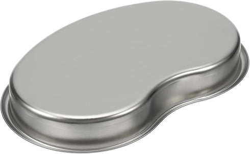 PATIKIL 2 Pack Stainless Steel Tray, 18.5x11.5cm Curved Flat Type Dish Lab Instrument Tool