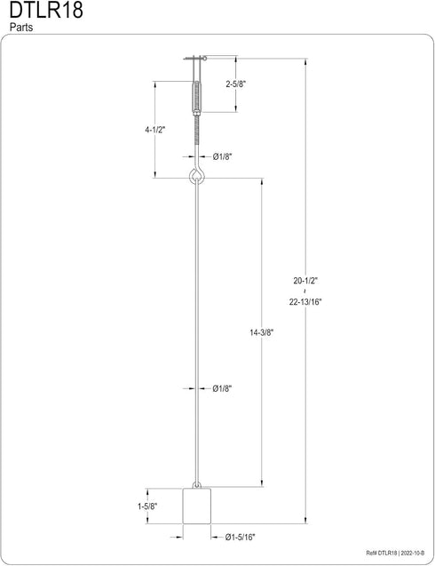 Kingston Brass DTLR18 Trip Lever Bathtub Drain Linkage and Plunger, Raw