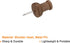 PATIKIL Wooden Push Pins, 50 Pack Decorative Thumb Tacks for Map Picture Hanging Office Supplies, Brown