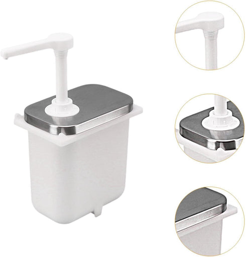 2.5L Sauce Pump Bottle, Sauce Dispenser, Single Head Pump, Condiment Dispensing Tool Condiment Pump Dispenser for Syrup