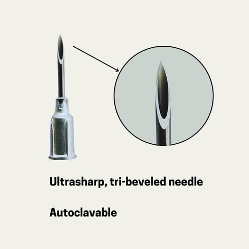 Veterinary Aluminum Hub Needle, 16G x 5/8 inch, Individual Sheath, 100 per Box, AHN1616