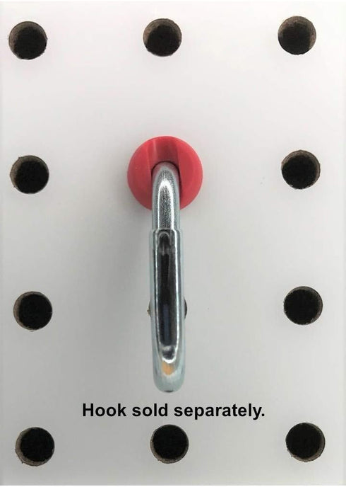 Pegboard Peg Locks, 50PCS (1/4 inch, Red)