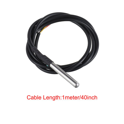 BOJACK DS18B20 1M Package (Pack 2 Temperature Sensor Temperature Probe Stainless Steel Waterproof