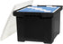 Storex Plastic File Tote Storage Box, Black/Silver, Letter/Legal Size, Snap-On Lid