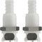 2PCS 1/4" 3/8" 5/16" Plastic Tube In-Line Hose Quick Connector with Shut-Off Valve, Female Quick Connect