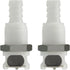 2PCS 1/4" 3/8" 5/16" Plastic Tube In-Line Hose Quick Connector with Shut-Off Valve, Female Quick Connect