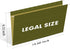 RAZCC 60 Pack Reinforced Hanging File Folders, Legal Size, Designed for Bulky Files, Adjustable Tabs, Green Filing