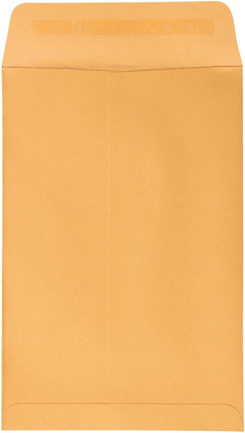 JAM PAPER 6 x 9 Open End Catalog Envelopes with Peel and Seal Closure - Brown Kraft Manila - 50/Pack