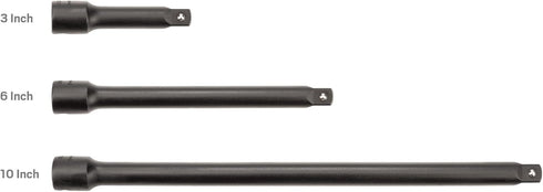 TEKTON 3-Piece 3/8 Inch Drive Impact Extension Set (3, 6, 10 in.) | SIA91000