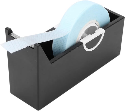 Portable Tape Dispenser for Eyelash Extension, Office Desktop Tape Cutter Holder (Black)