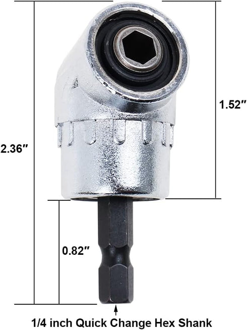 Right Angle Drill Driver Attachment 105 Degree for Tight Spaces, AUTOTOOLHOME Power Screwdriver Drill Adapter with