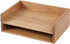 Wood Stackable Paper Trays for Office Supplies - 2 Set Wooden Desktop File Folder Holder Tray for Letter Document