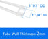 1-1/4" 1-1/2" (9.84 Quickun Silicone Tubing, ID x OD Food Grade Tubing High Temp Pure Flexible Silicone Hose Line Tube