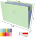 EOOUT 10pcs Expanding File Folders, Folders for Documents, A4 Letter Size Plastic Accordion Document Organizer with Snap Button, 160 Stickers in 16 Colors, for School and Office Supplies by EOOUT