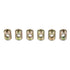 Jinshining 10Pcs M6 100514 Gold Spring Loaded Barrel Nuts, Slotted Barrel Nuts Cross Dowels, Replacement Screws Cross