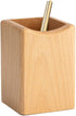 Wood Pen Holder Desk, Wooden Pencil Holders for Desktop Pens Stand, Eco Natural Color, 10 x 7 x 7 cm