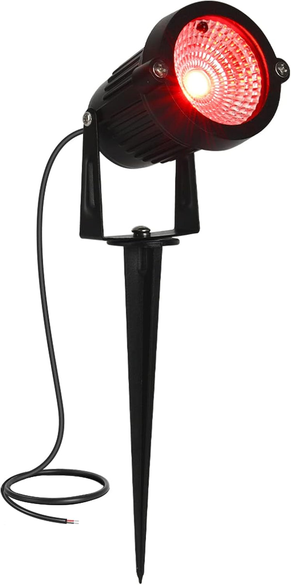 Low Voltage Landscape Lights - Color Changing RGB 5W LED Outdoor Spotlight with Remote Control for Garden