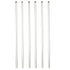 6Pcs Glass Stir Sticks, 12" Long, 1/4'' Diameter with Both Ends Round