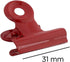 JAM PAPER Metal Bulldog Clips - Medium - 31mm - Red - Pack of 15
