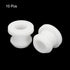 MECCANIXITY 10Pcs White Snap Rubber Grommet Plug Mount, Dia 9mm ID 6.2mm Seal for Electrical Box Cable Pipe