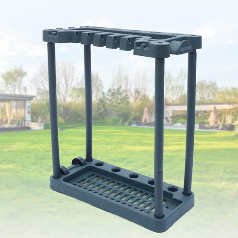 MooneHived 40 Garden Tool Organizer, Rolling Storage Rack Tower Yard Tool Organizer Cart Heavy Duty Garden Tool