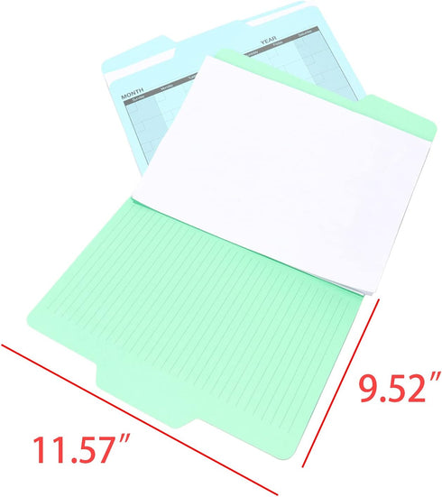 Find It File Folders - Pack of 12 Tabbed Letter Size Calendar Filing Folders for Office School Home Organization
