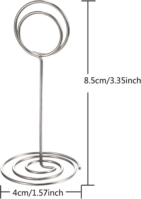 TecUnite 24 Pack Table Number Holder - 3.35 Inch Place Card Wire Photo Holder Clips for Wedding Reception