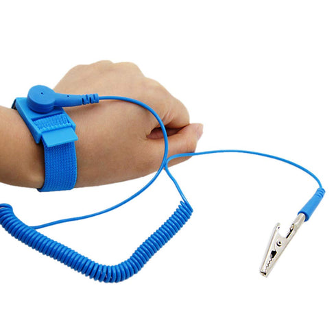 Adjustable Antistatic Wrist Strap ESD Wristband Bracelet with Grounding Wire Alligator Clip for Sensitive Electronic