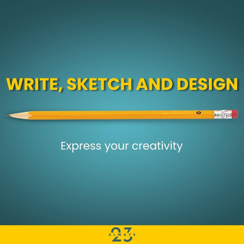 WoodCased Pencils, Yellow, Pre-sharpened with Erasers, 2 HB 12 Pack