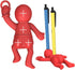 OURASHERO Silicone Funny Desk Pen Holder - Cute Desk Decorations and Organizer for Office Accessories, Red