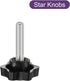 uxcell 1Pcs Star Knobs, M8x35mm Plastic Hex Shaped Clamping Handle Screw Knobs for Machinery Umbrella Base Replacement