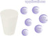 MECCANIXITY Rubber Tapered Plug 9mm to 13mm Solid Test Tubes Bungs Stopper White, 10 Pieces