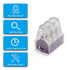 50pcs 6 Port Push-in Electrical Wire Connector, PCT-106 for 18-12 AWG Solid Stranded Wires