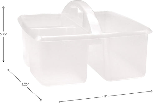 Teacher Created Resources Clear Portable Plastic Storage Caddy 6-Pack for Classroom and Office Organization
