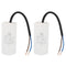PATIKIL CBB60 35uf Running Capacitor, 2Pcs AC 450V 50/60Hz Cylinder 95x44mm for Water Pumps, Washing Machines