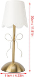 11.81in Small Bow Table Lamp, Rechargeable Cute Coquette Bow Table Lamp with Fabric Shade Bedside Light Desk Lighting