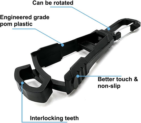 YAKOTAKI 4Pcs Glove Clips for Work Glove Holders, Powerful Bite Glove Holder for Belt and Pants, Prevent Loss and Free