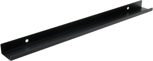 LC LICTOP 6pcs Black Mount Finger Edge Pull, 350mm/13.78" Concealed Handle for Home Kitchen Door, Hole Distance: