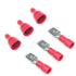 100PCS Spade Terminal 22-16 AWG Male Female Insulated Wire Connectors Electrical Crimp Connectors (Red/SPSH)