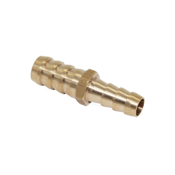 Joywayus 3/8" to 1/2" Reducer ID Hose Barb Splicer, Brass Water/Fuel/Air Hex Union Fitting